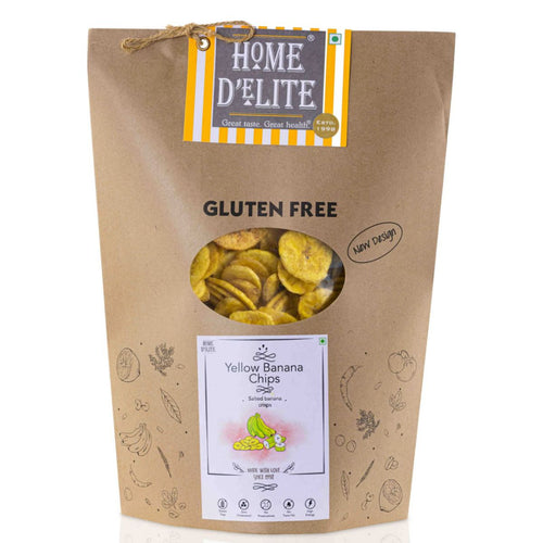 Home Delite Healthy Food Snacks Yellow Banana Chips Salted Banana Crips